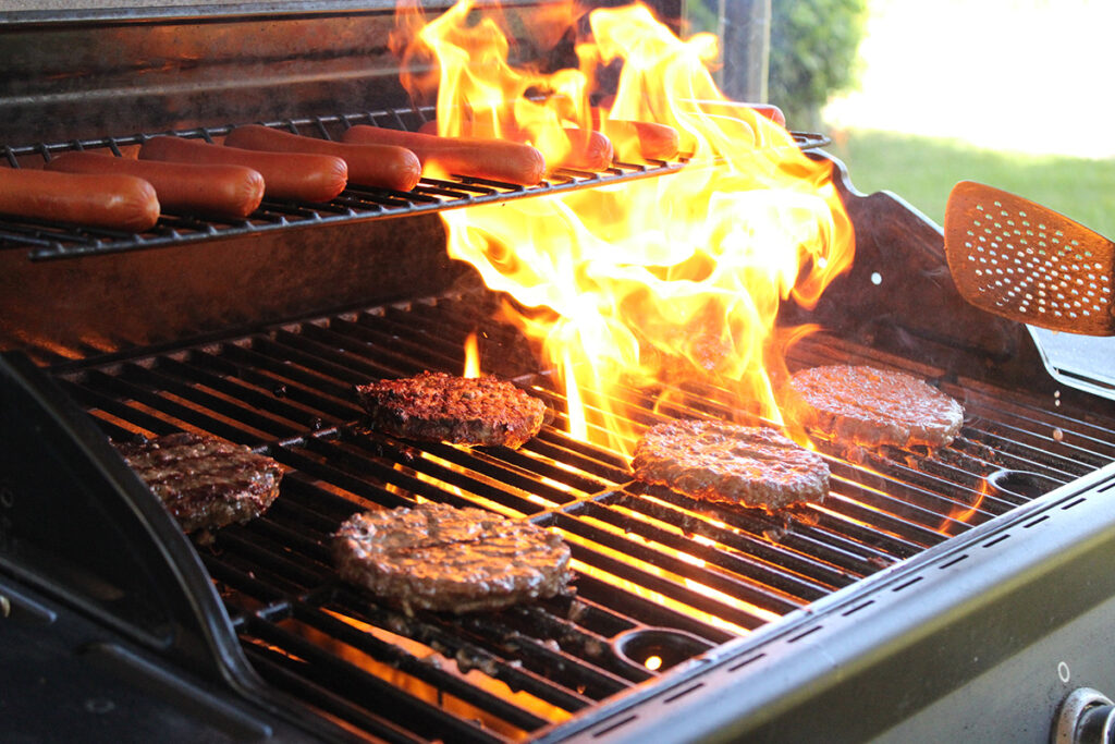 Open Grill Fire
