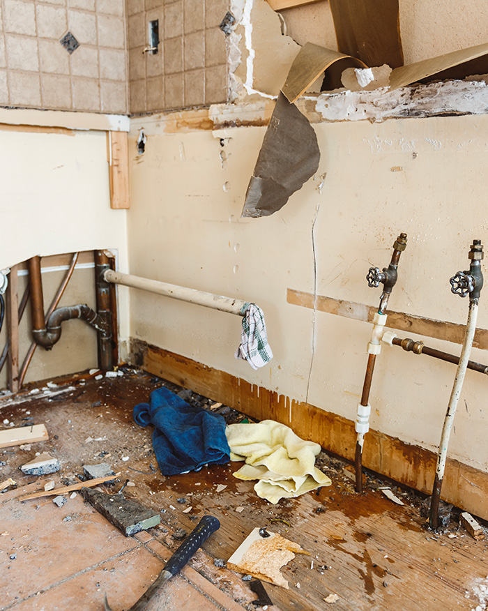 Bathroom Flood Remediation