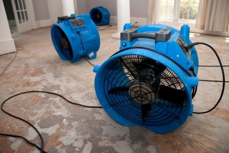 water damage restoration equipment - drying process