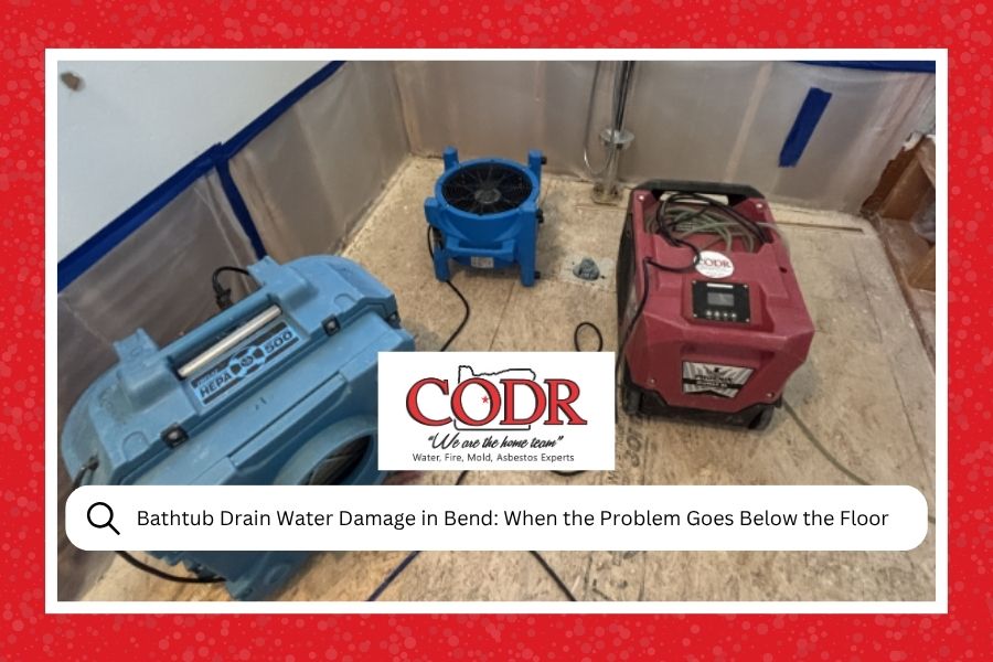 Bathtub Drain Water Damage in Bend When the Problem Goes Below the Floor