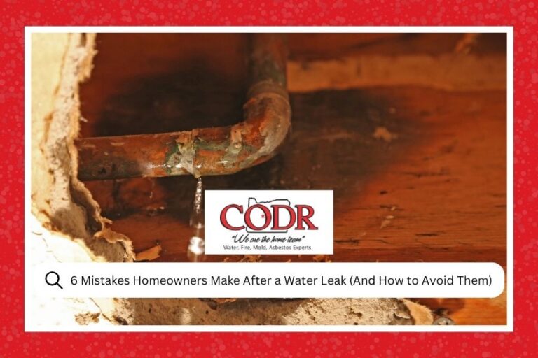6 Mistakes Homeowners Make After a Water Leak (And How to Avoid Them)