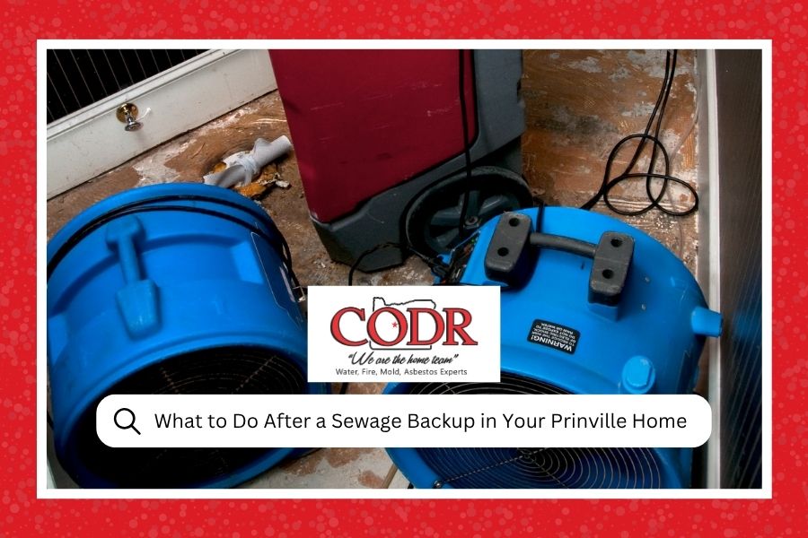 What to Do After a Sewage Backup in Your Prinville Home