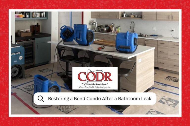 When Water Travels Between Levels Restoring a Bend Condo After a Bathroom Leak