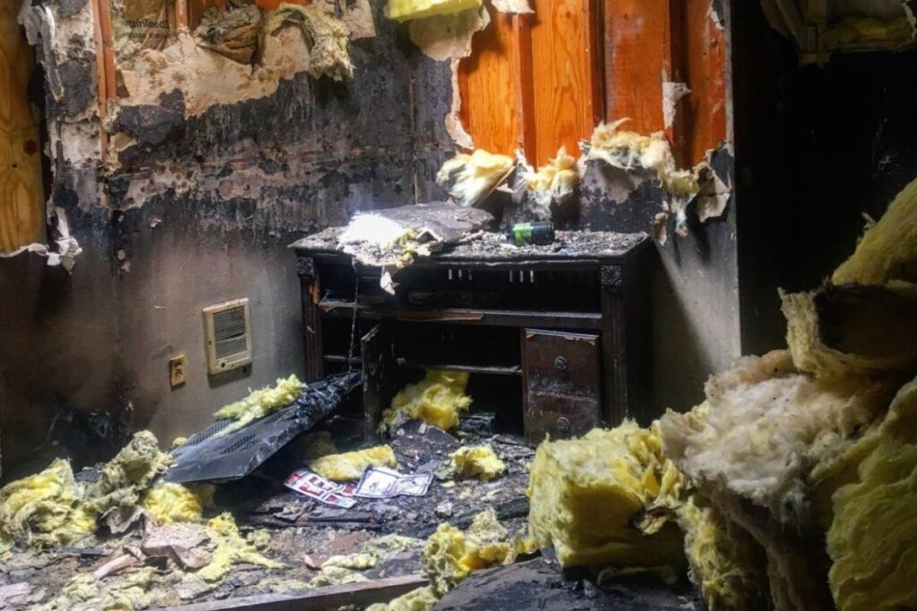 Bedroom fire damage restoration in Bend, OR